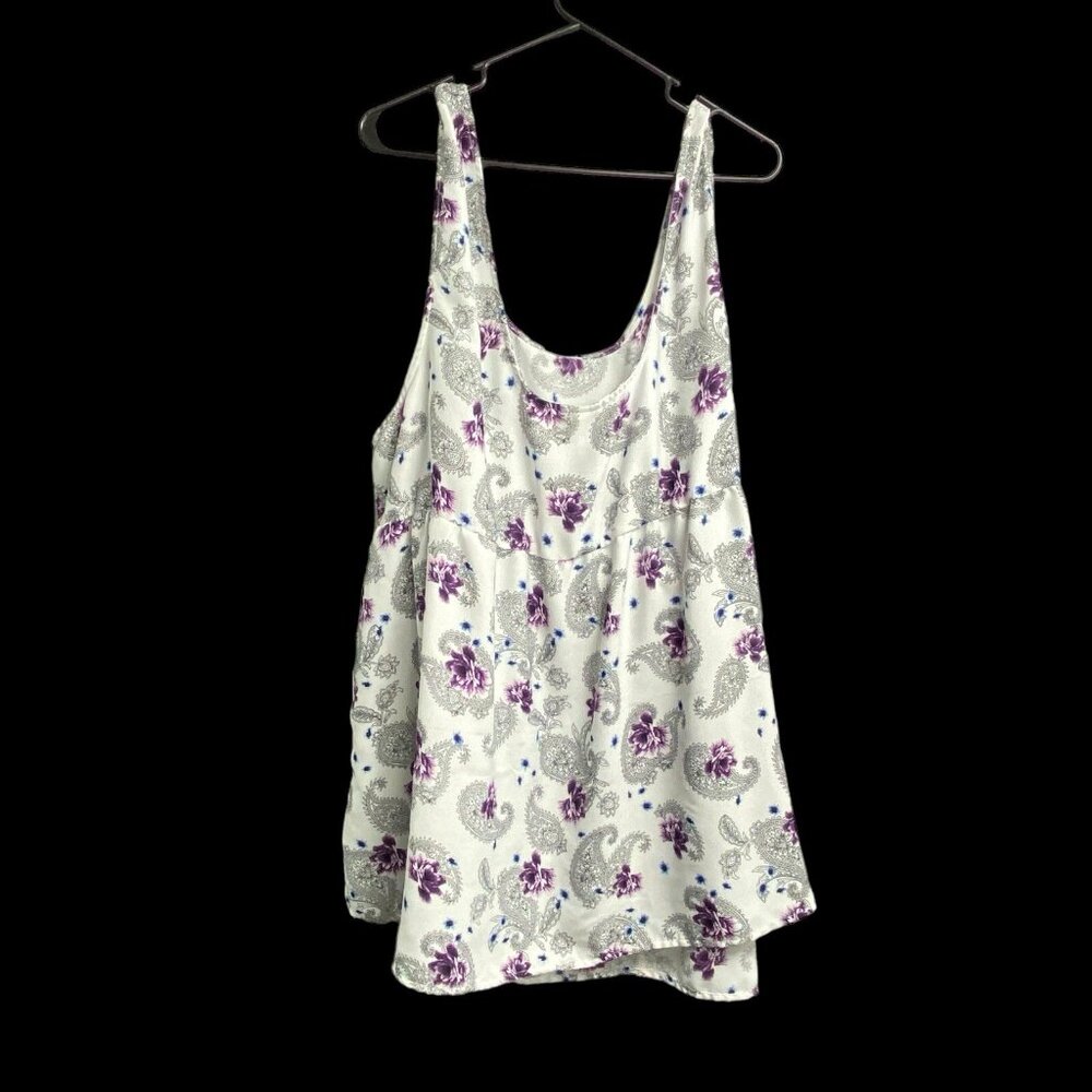 TORRID Woman Sleeveless Tank Top Size 5XL Multicolor Loose Relaxed‎ Floral - Picture 4 of 13